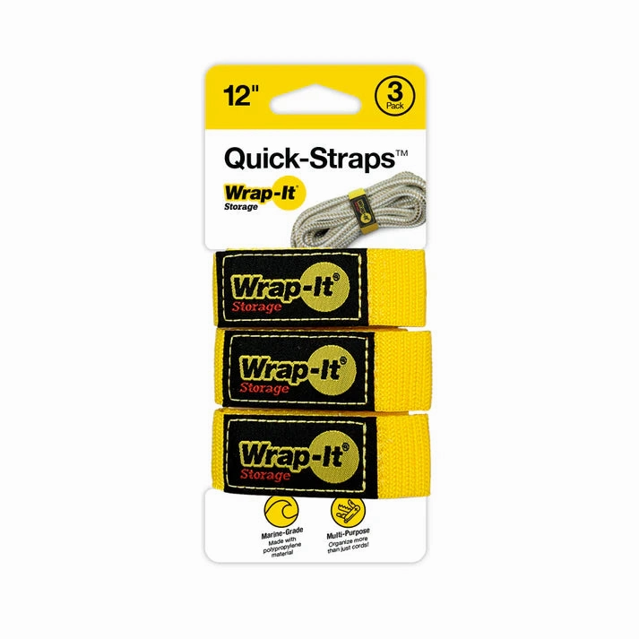 12-inch Quick-Straps 3 Pack - Yellow