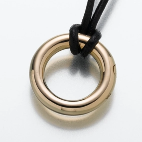 14K Yellow Gold Eternity Pendant Cremation Jewelry