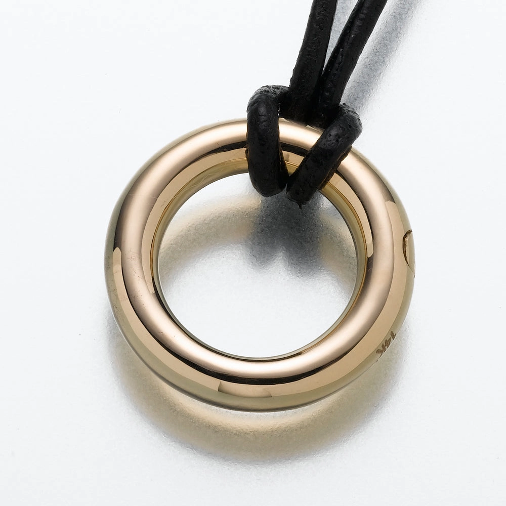 14K Yellow Gold Eternity Pendant Cremation Jewelry