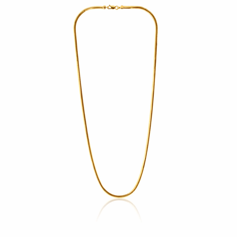 9carat Silver Filled Flat Snake Chain 45cm