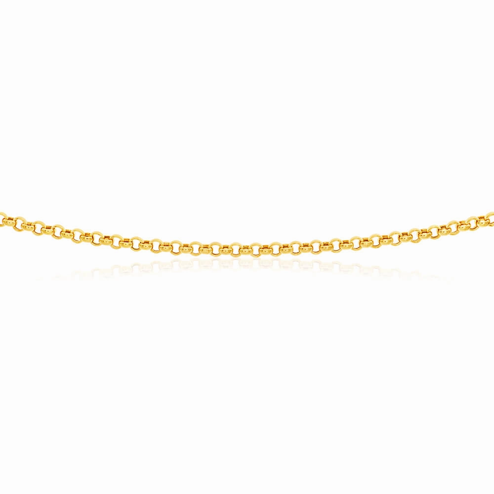 9ct Enticing Yellow Gold Silver Filled Belcher Chain