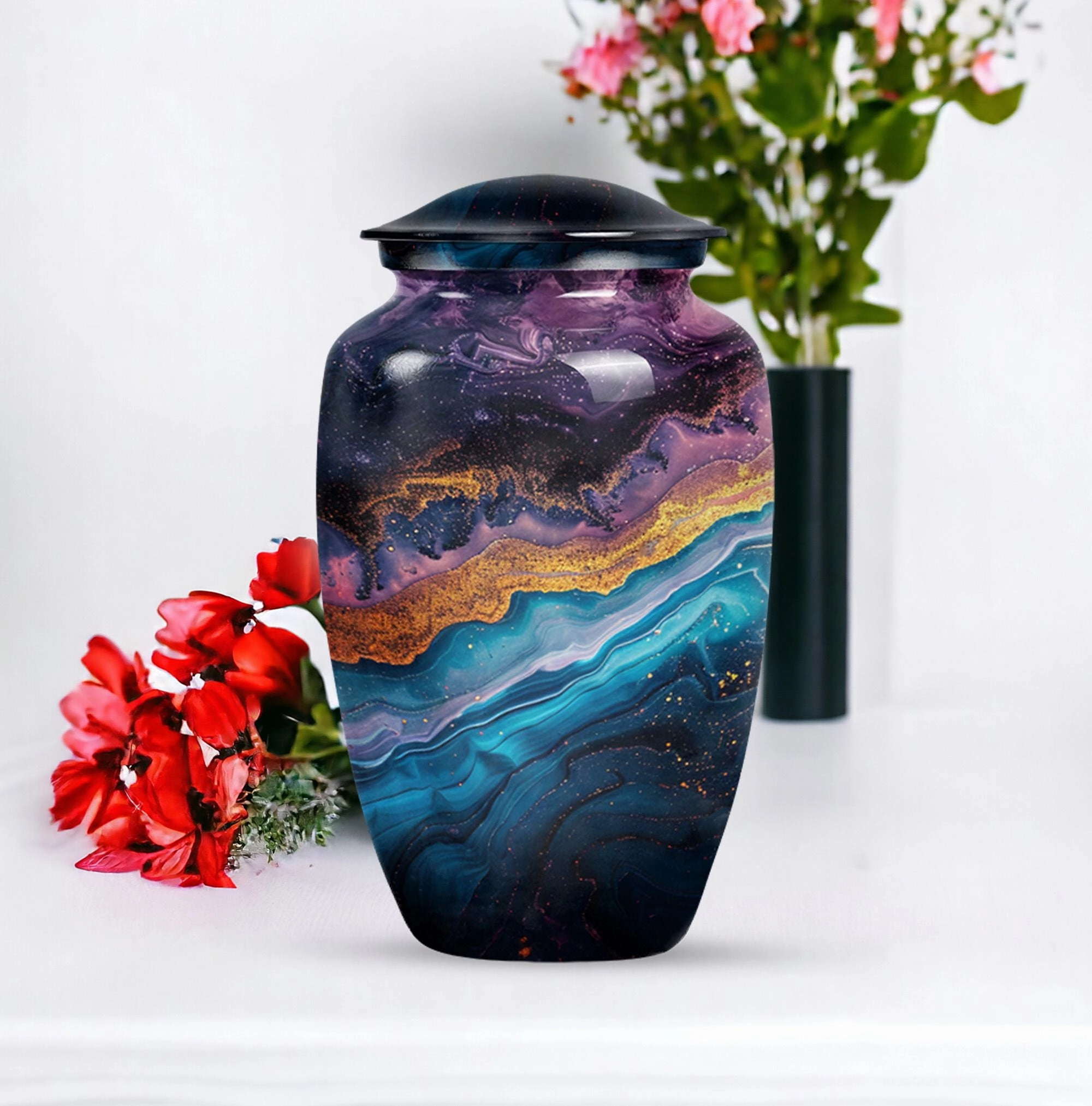 Abstract Urn: Weaved Tranquility | Elderly Cremation Artifact