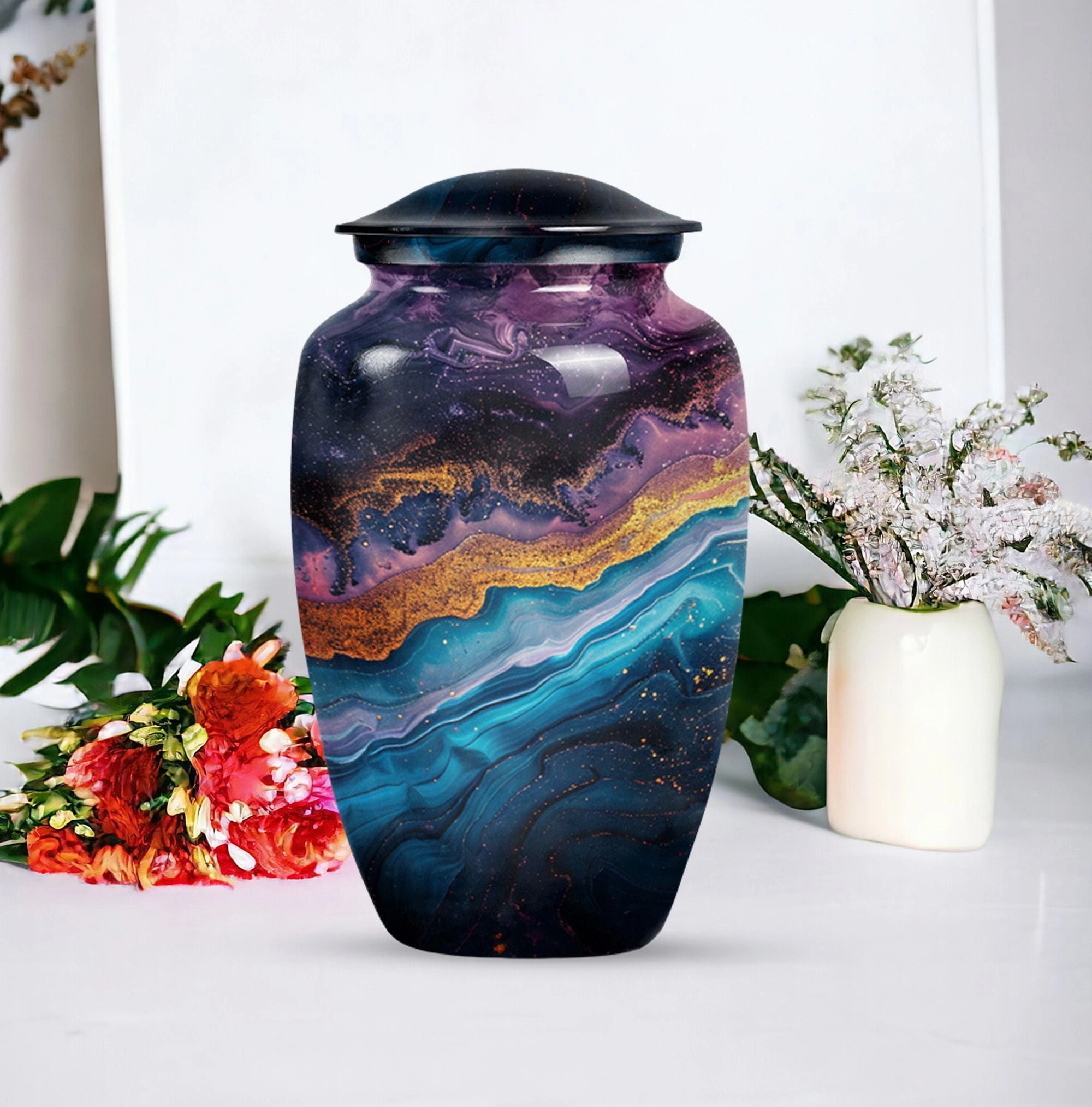 Abstract Urn: Weaved Tranquility | Elderly Cremation Artifact