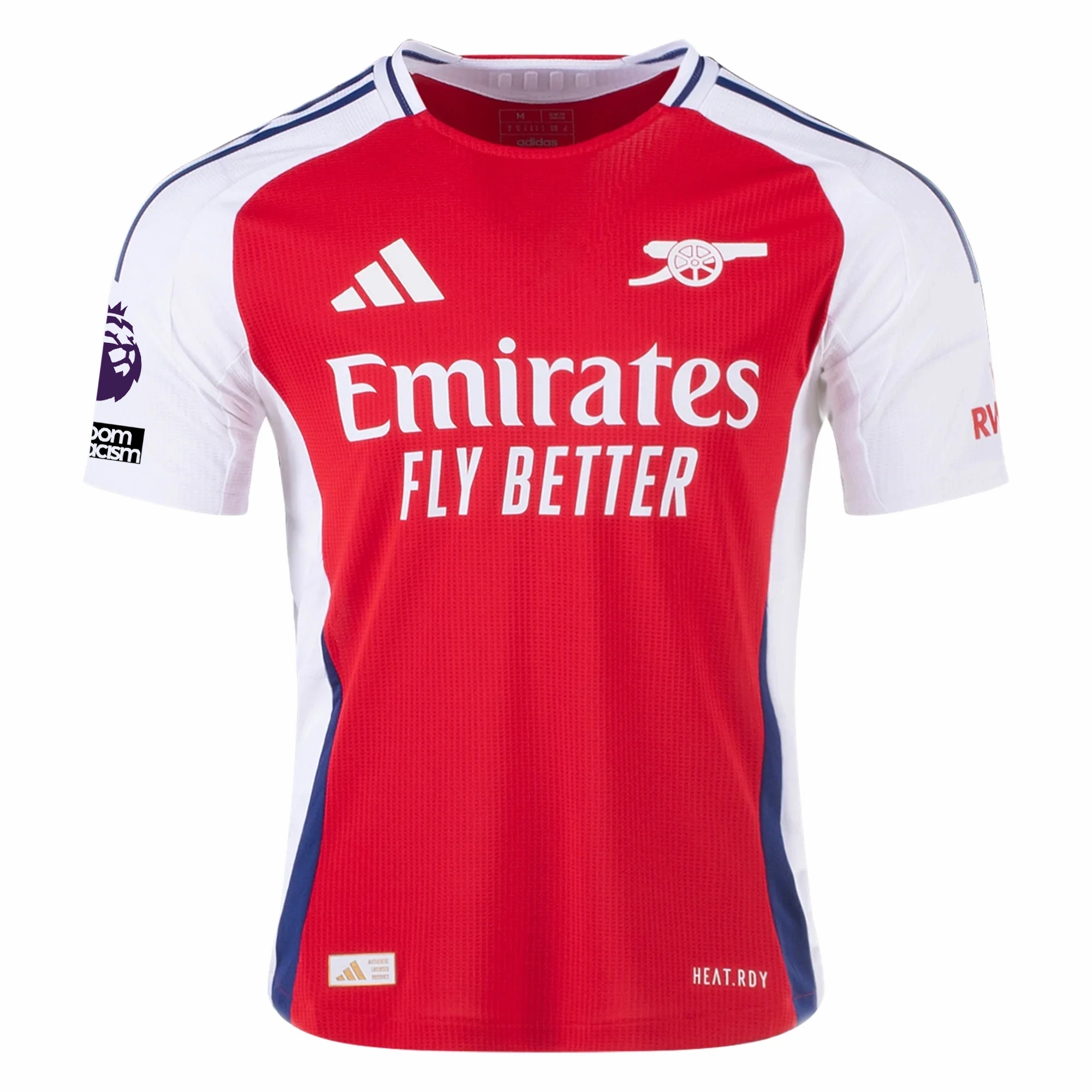 adidas Arsenal Authentic Jorginho Home Jersey w/ EPL   No Room For Racism Patches 24/25 (Better Scarlet/White)