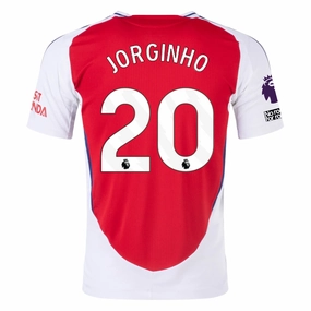 adidas Arsenal Authentic Jorginho Home Jersey w/ EPL   No Room For Racism Patches 24/25 (Better Scarlet/White)