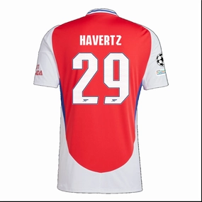 adidas Arsenal Kai Havertz Home Jersey w/ Champions League Patches 24/25 (Better Scarlet/White)