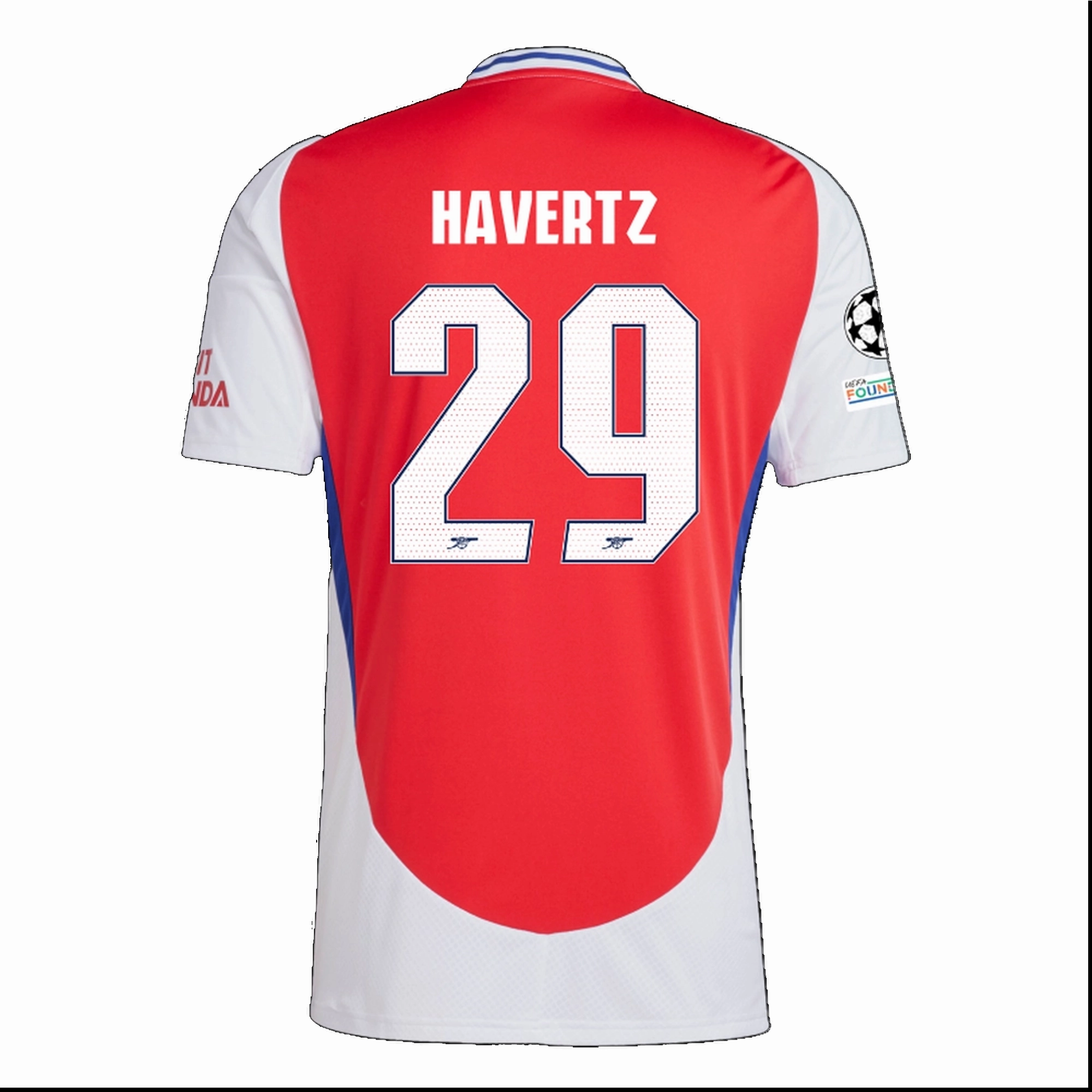 adidas Arsenal Kai Havertz Home Jersey w/ Champions League Patches 24/25 (Better Scarlet/White)