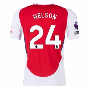 adidas Arsenal Reiss Nelson Home Jersey w/ EPL   No Room For Racism Patches 24/25 (Better Scarlet/White)