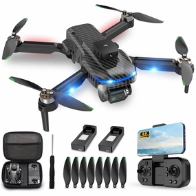 Adora S118 4K Drone for Kids Beginners, Emergency Stop, GPS, Emergency Stop, One Key Start, 360 Flips, Black