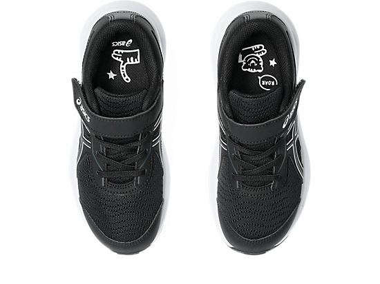 ASICS JUNIOR CONTEND 9 PS BLACK/WHITE RUNNING SHOE