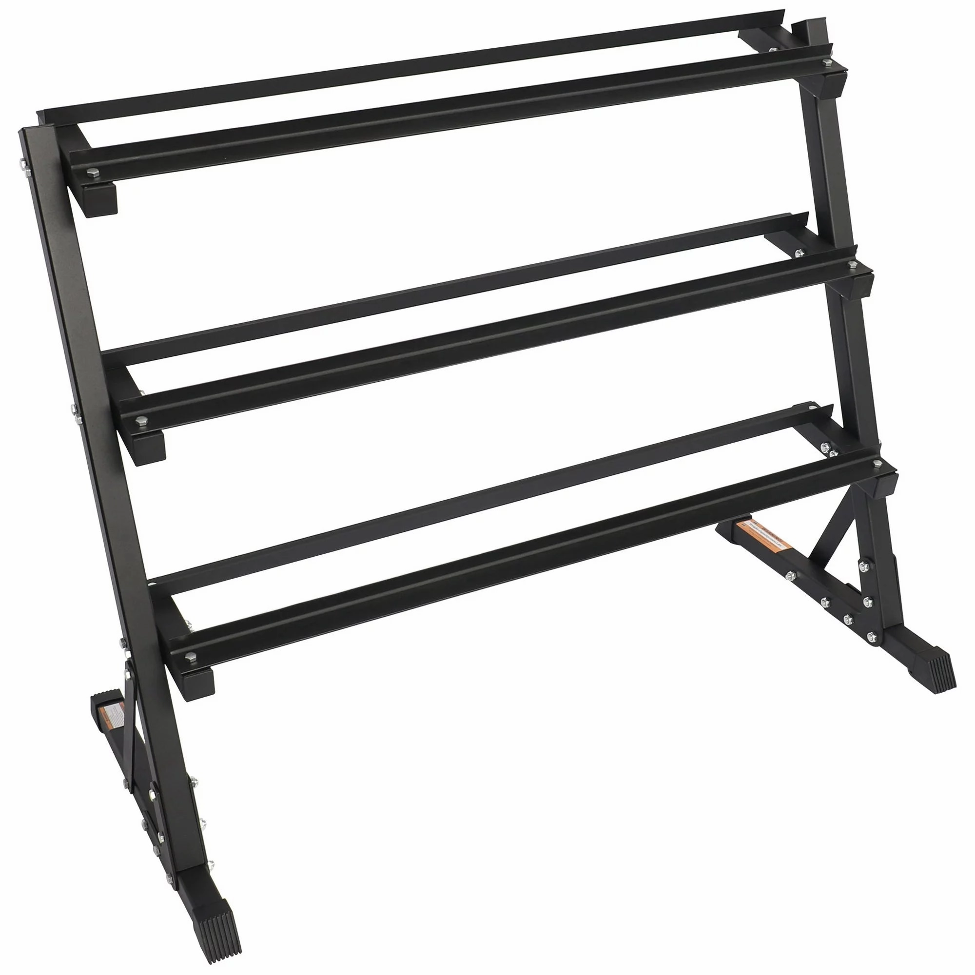 BalanceFrom EEDR-3T 3-Tier Easy-Grab Dumbbell Rack Multi-Level Weight Storage Organizer for Home Gym, 700-Pound Capacity