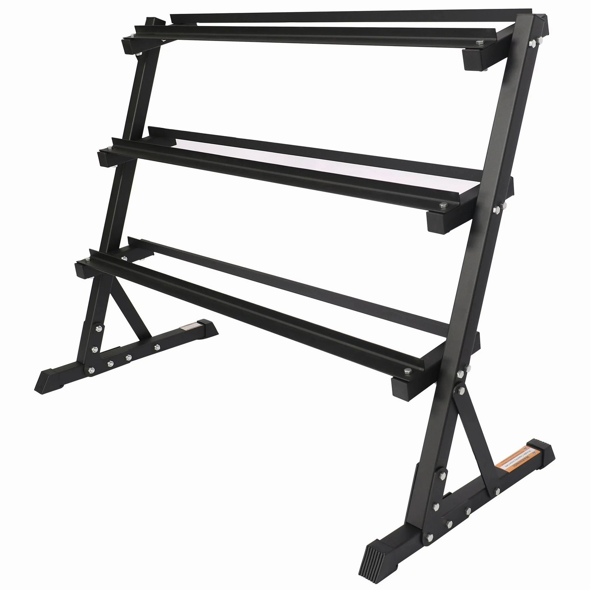 BalanceFrom EEDR-3T 3-Tier Easy-Grab Dumbbell Rack Multi-Level Weight Storage Organizer for Home Gym, 700-Pound Capacity