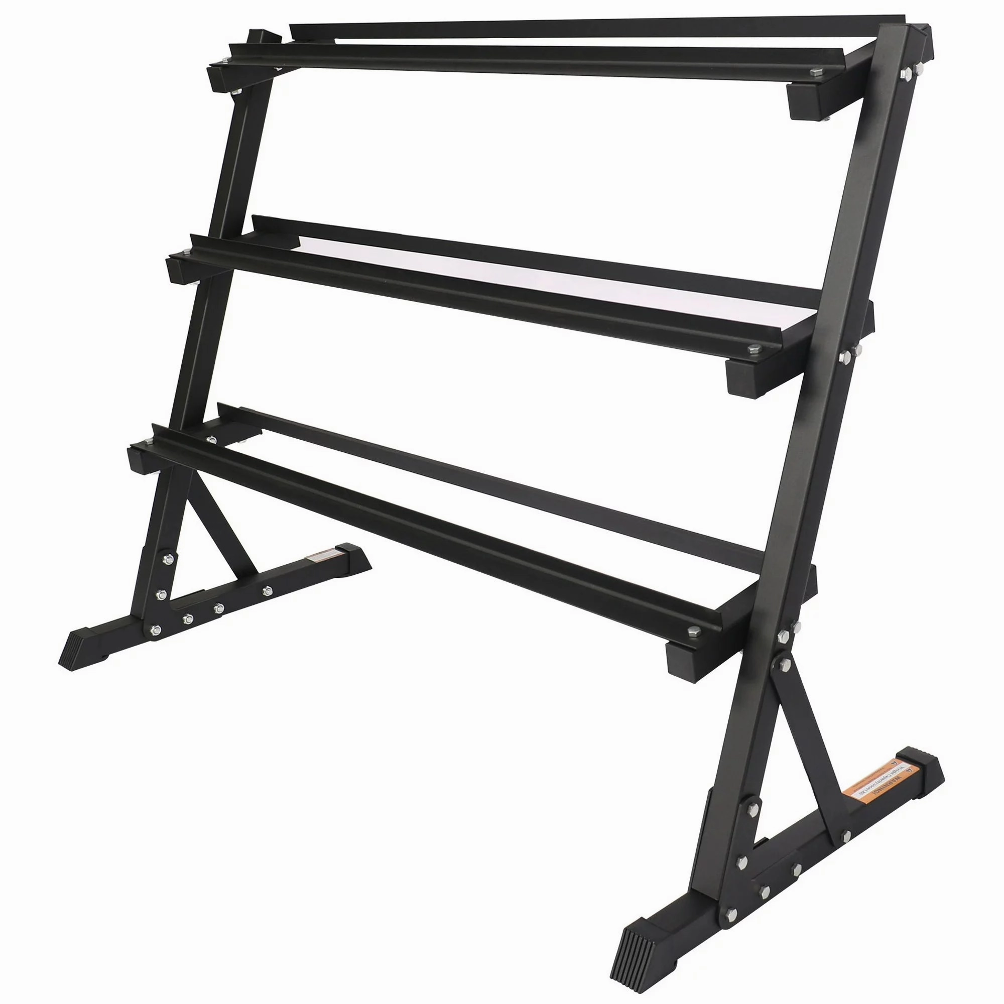BalanceFrom EEDR-3T 3-Tier Easy-Grab Dumbbell Rack Multi-Level Weight Storage Organizer for Home Gym, 700-Pound Capacity