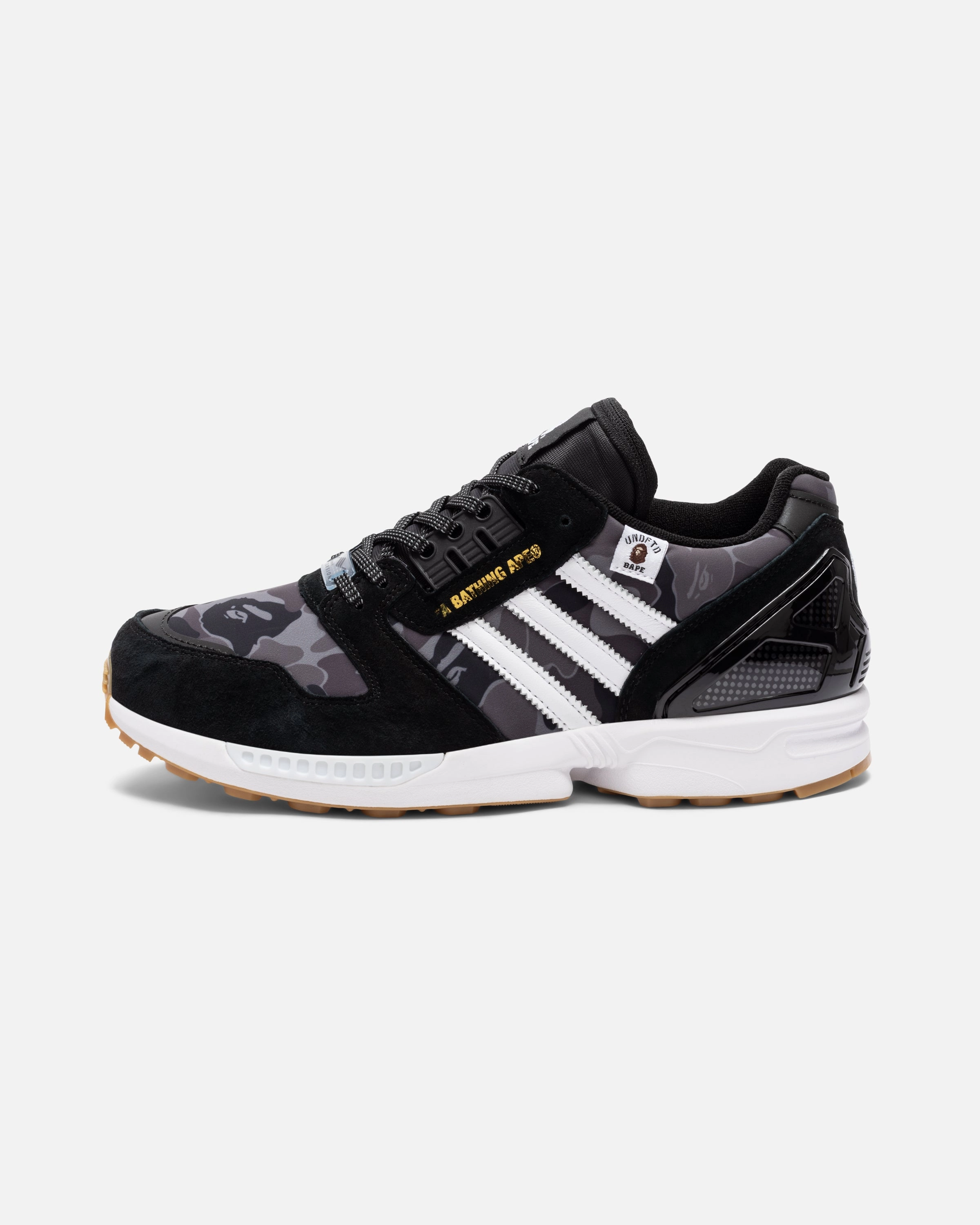 BAPE X UNDEFEATED X ADIDAS ZX 8000 - CBLACK/ CWHITE/ GUM