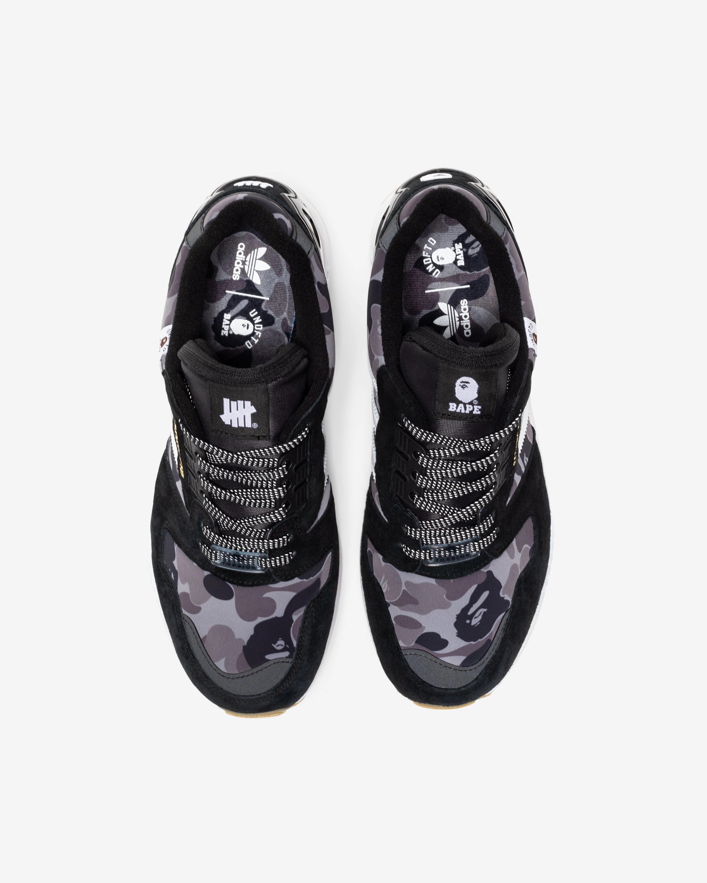 BAPE X UNDEFEATED X ADIDAS ZX 8000 - CBLACK/ CWHITE/ GUM