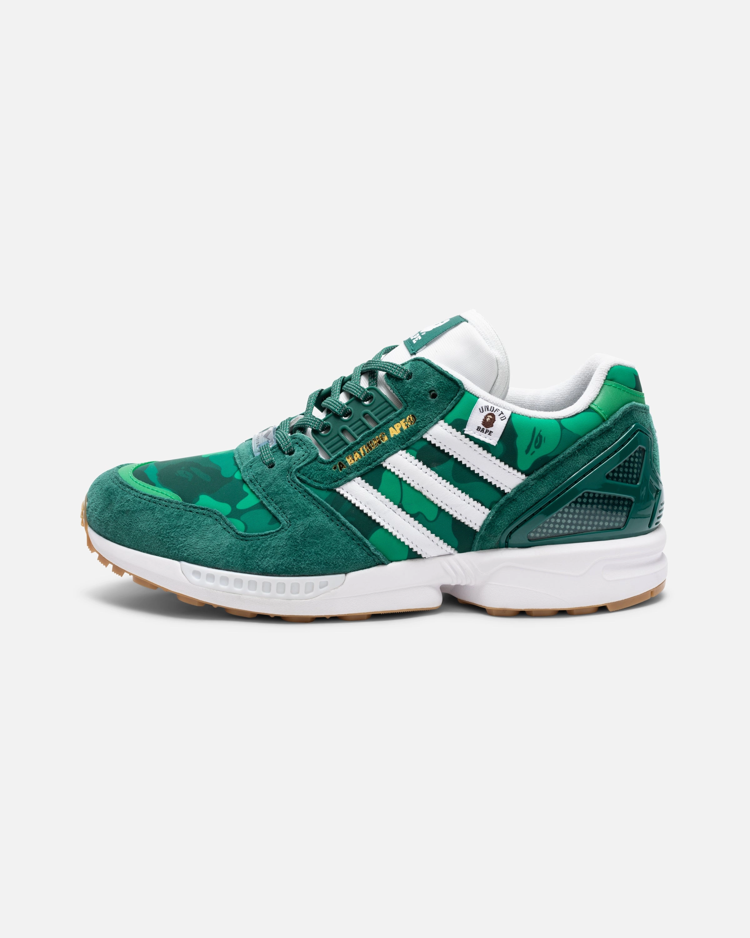 BAPE X UNDEFEATED X ADIDAS ZX 8000 - GREEN/ CWHITE/ GUM