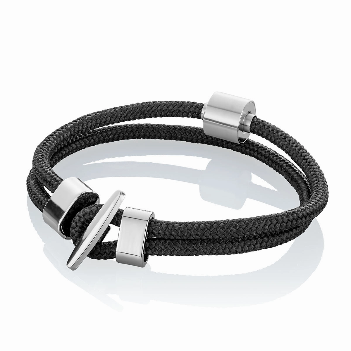 Black - TadBlu Naval Cord Men’s Cremation Bead Bracelet