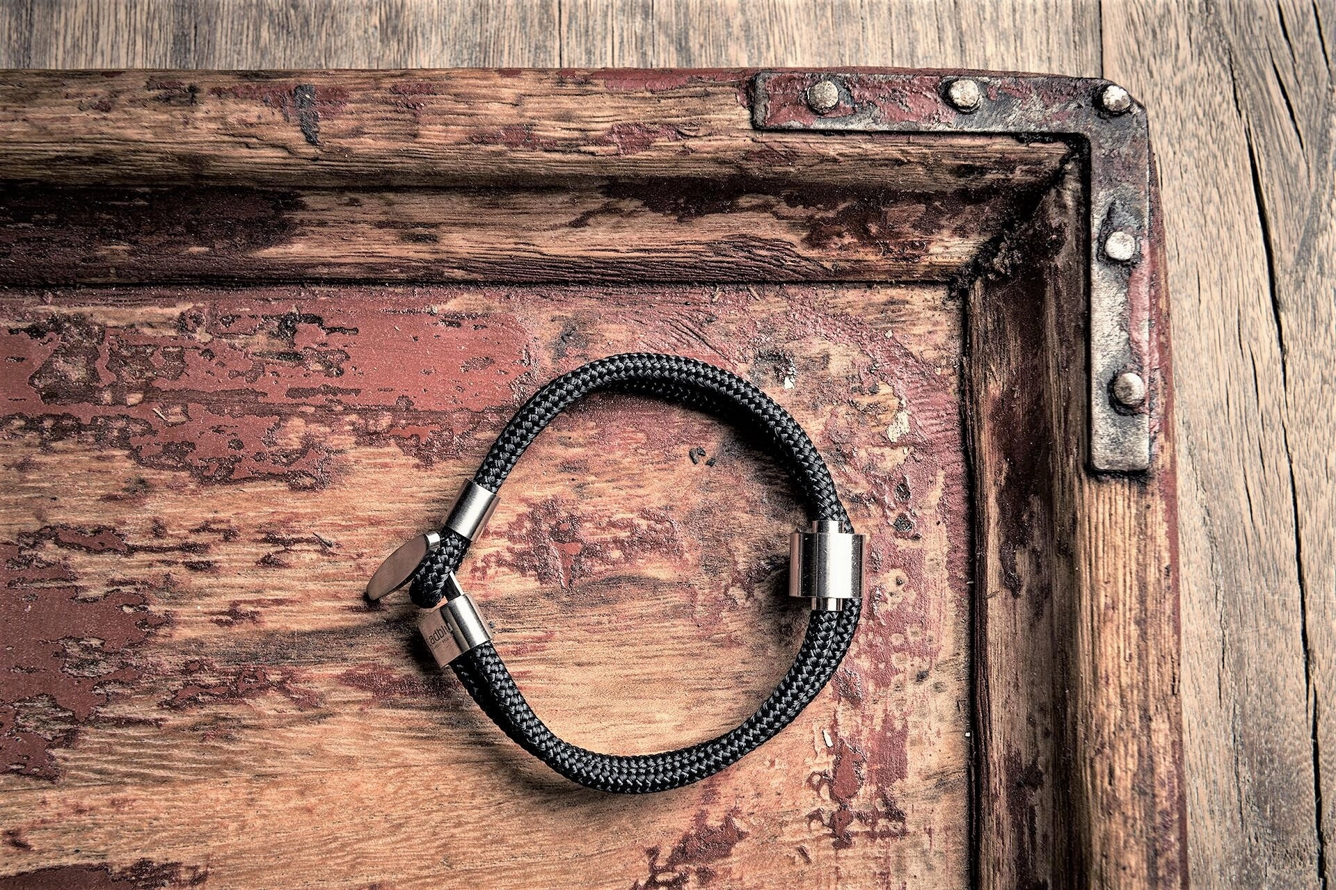 Black - TadBlu Naval Cord Men’s Cremation Bead Bracelet