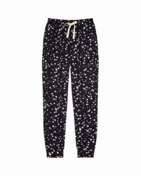 Black with White Star Loungepants