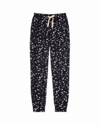 Black with White Star Loungepants