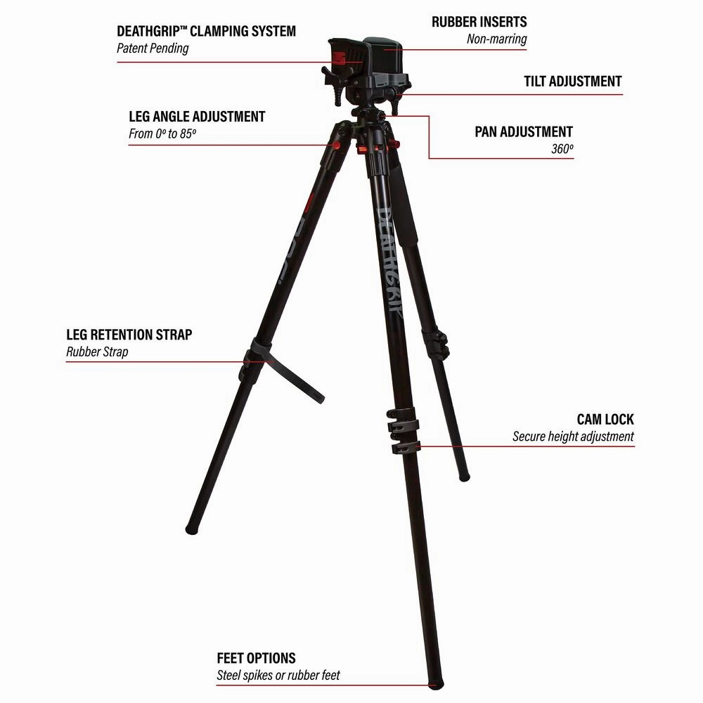 Bog Pod 1099443 DeathGrip Carbon Fiber Shooting Tripod