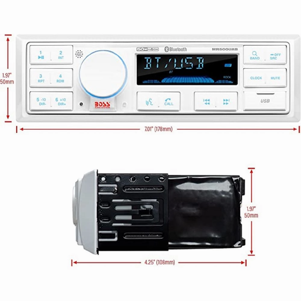BOSS Audio Systems MR500UAB Marine Bluetooth Stereo Black