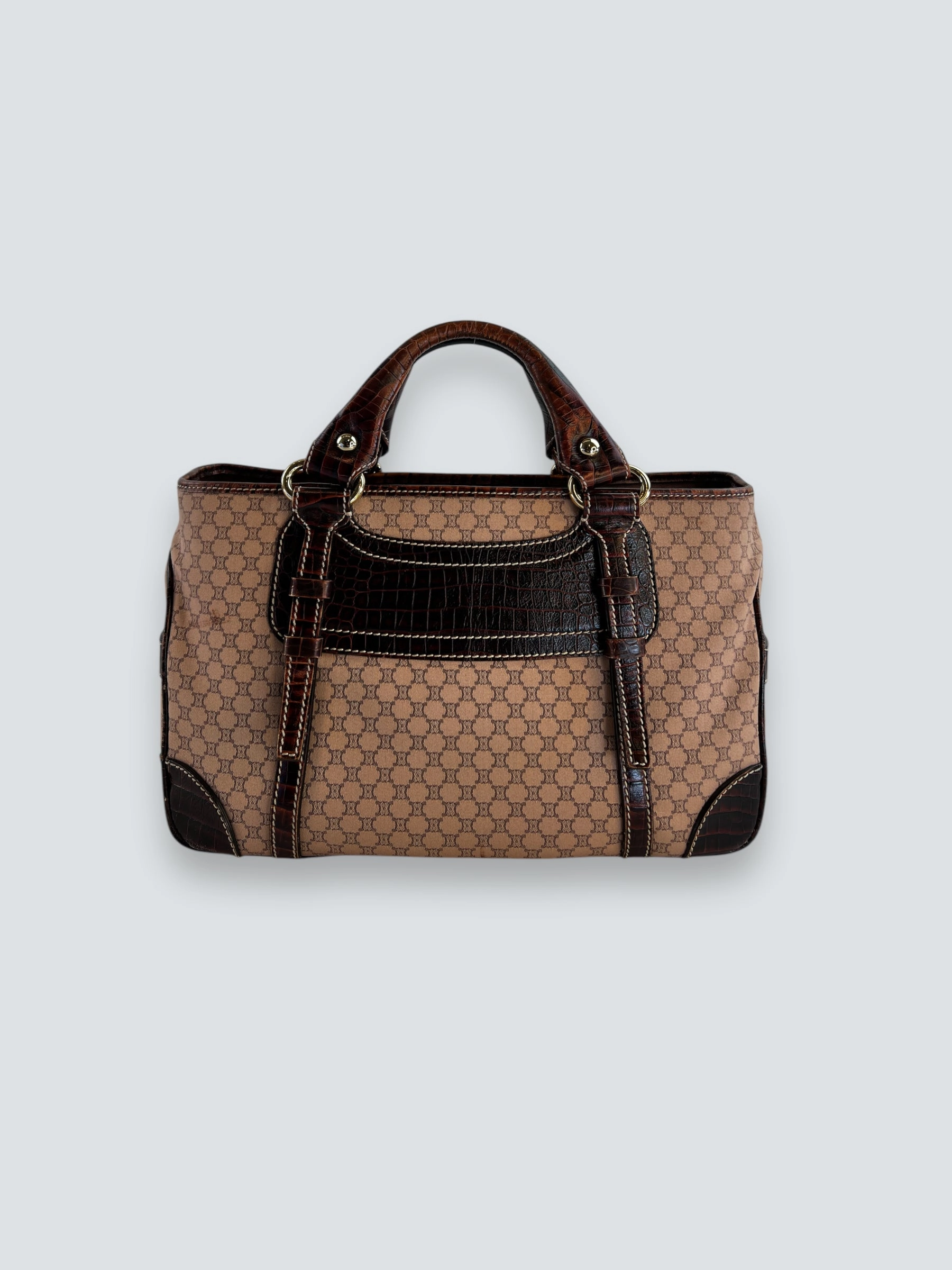 Celine Canvas Leather Boogie Handbag