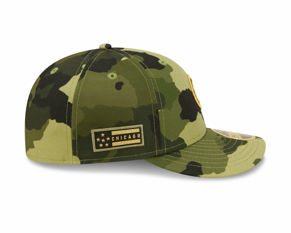 Chicago Cubs New Era Low Profile 2022 MLB Armed Forces Day On-Field 59FIFTY Fitted Hat - Camo