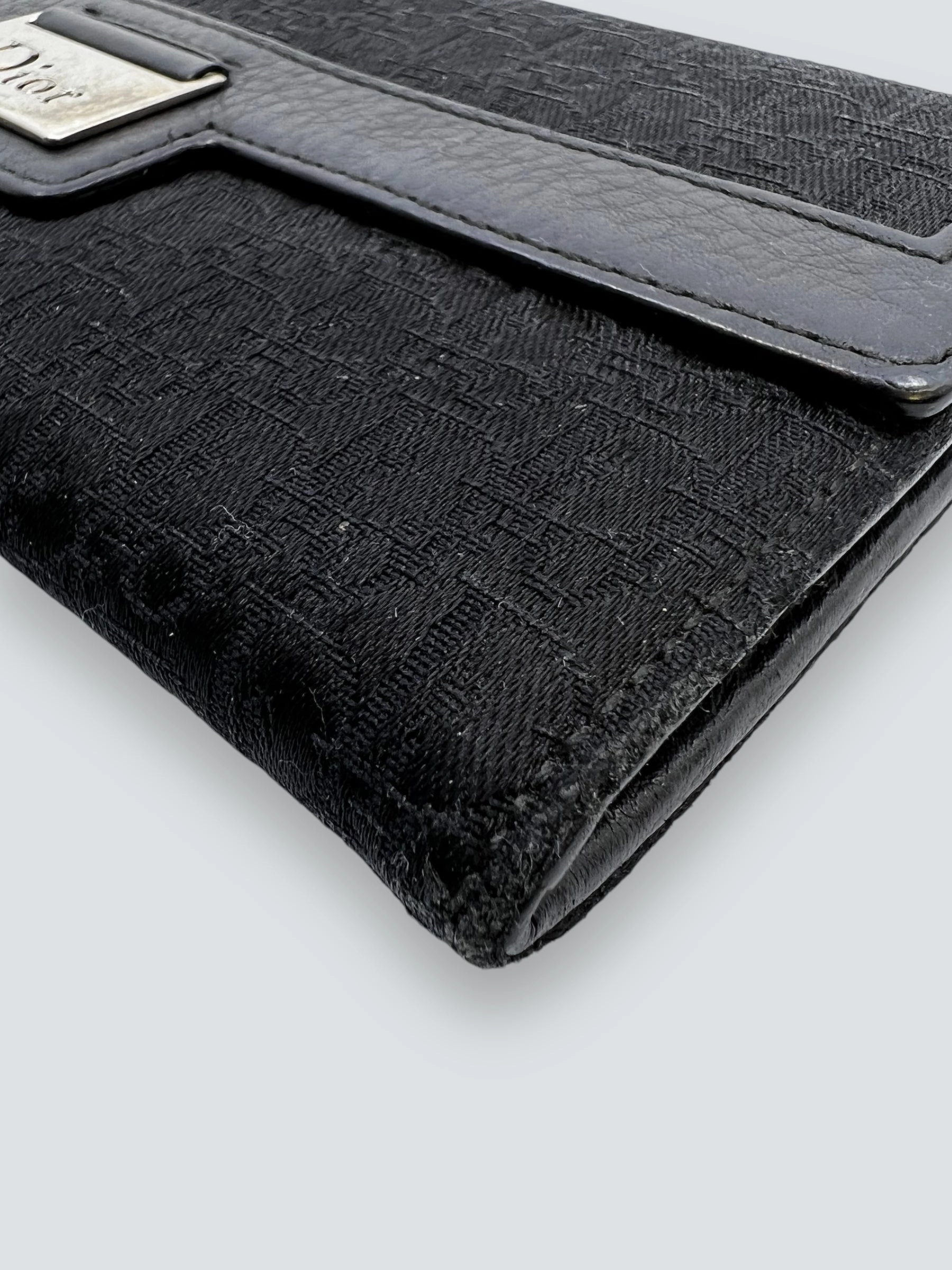 Christian Dior Black Canvas Wallet
