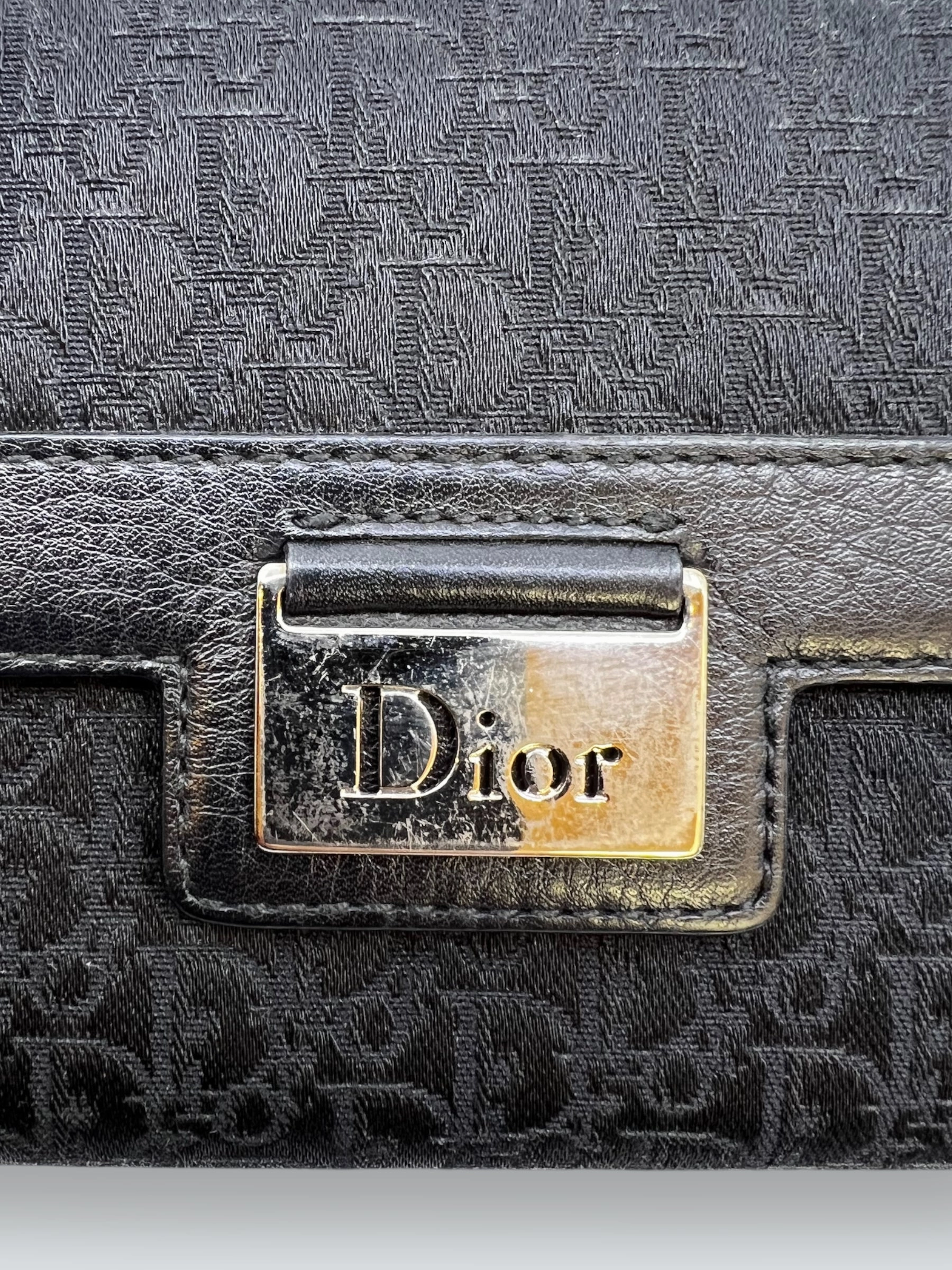 Christian Dior Black Canvas Wallet