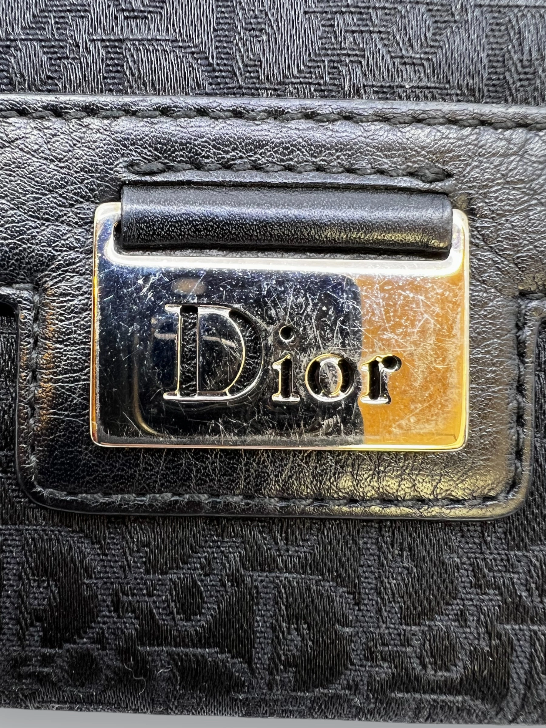 Christian Dior Black Canvas Wallet