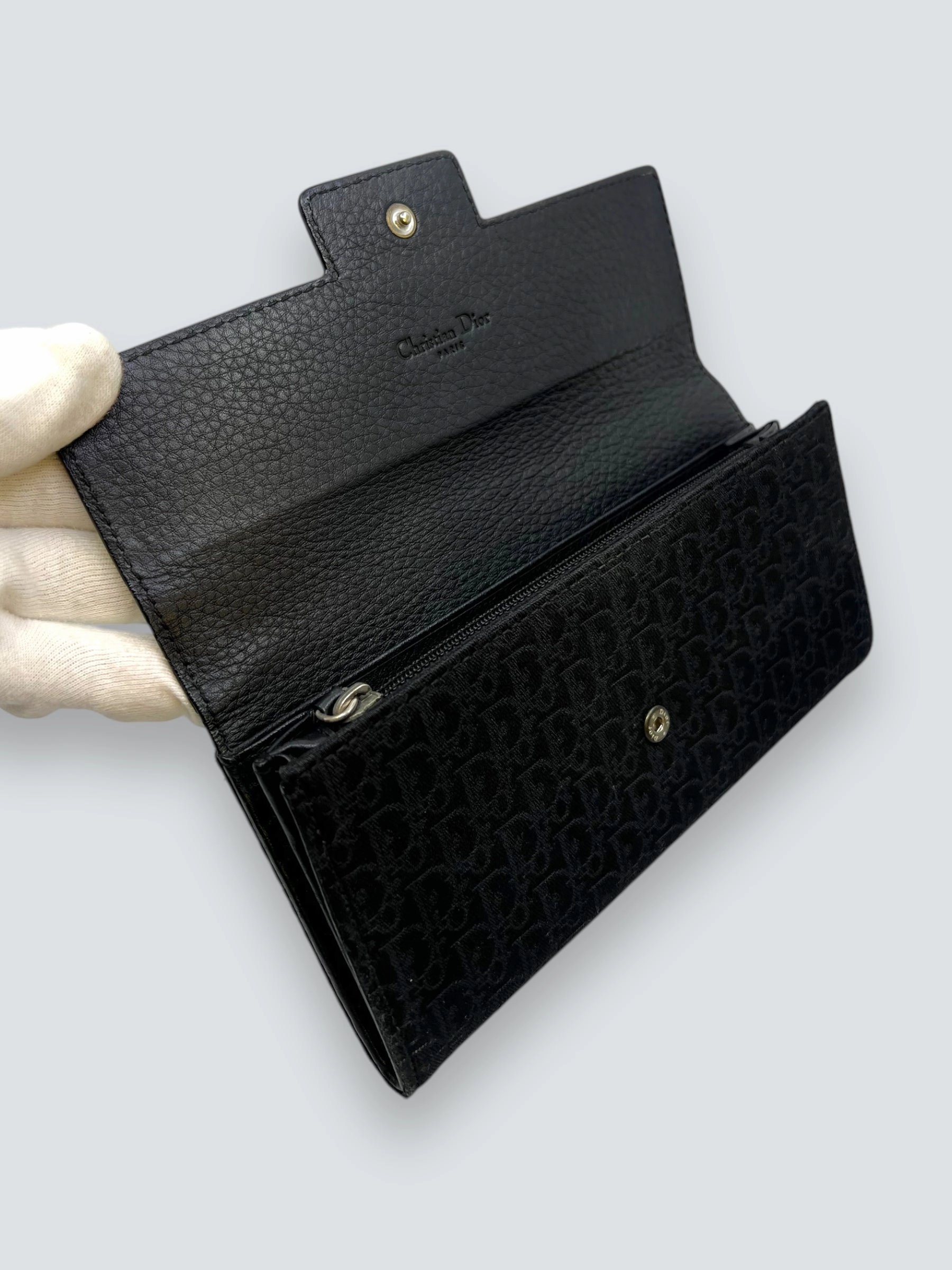 Christian Dior Black Canvas Wallet