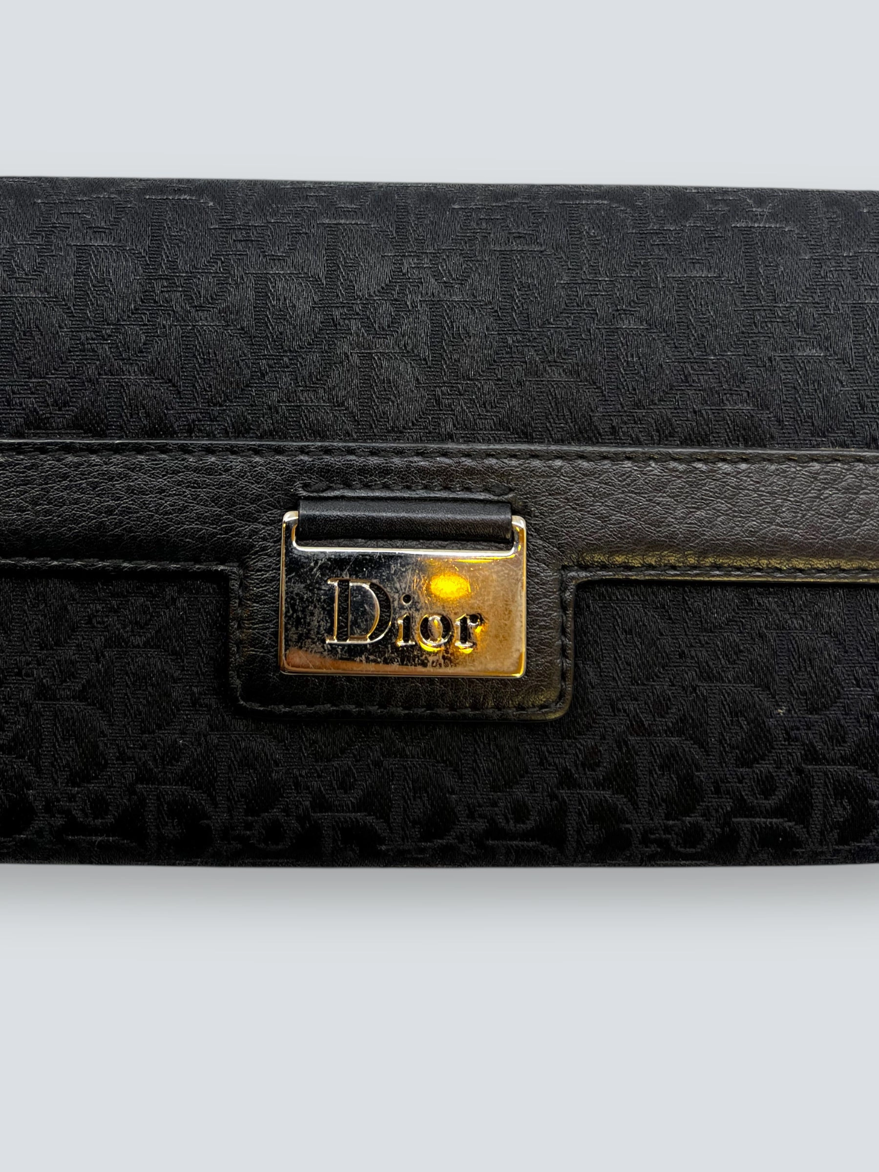Christian Dior Black Canvas Wallet