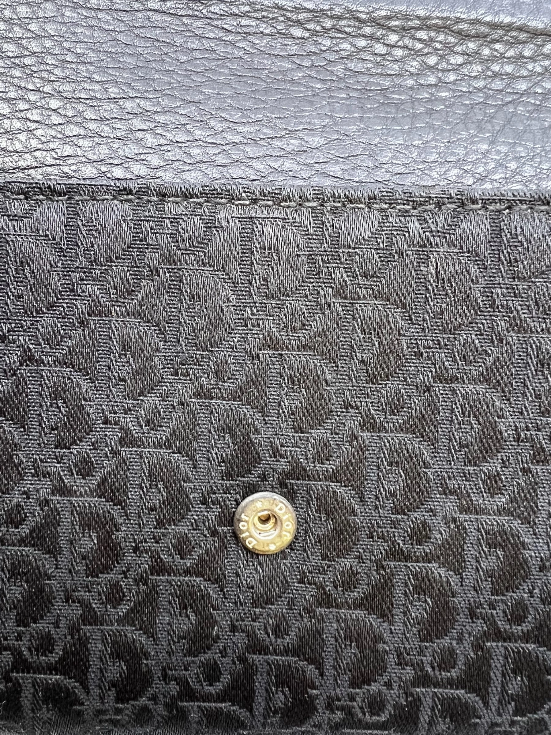 Christian Dior Black Canvas Wallet
