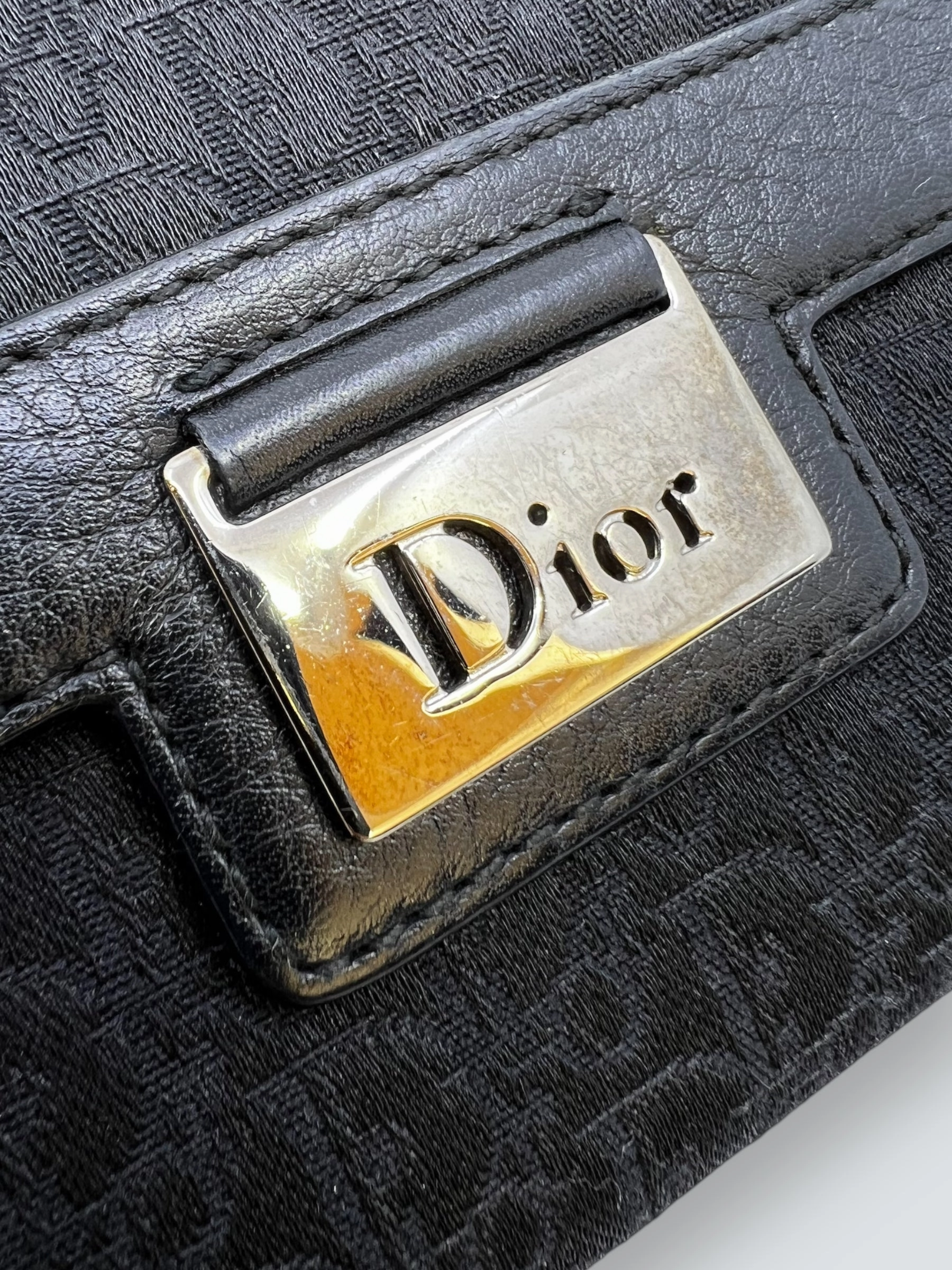Christian Dior Black Canvas Wallet