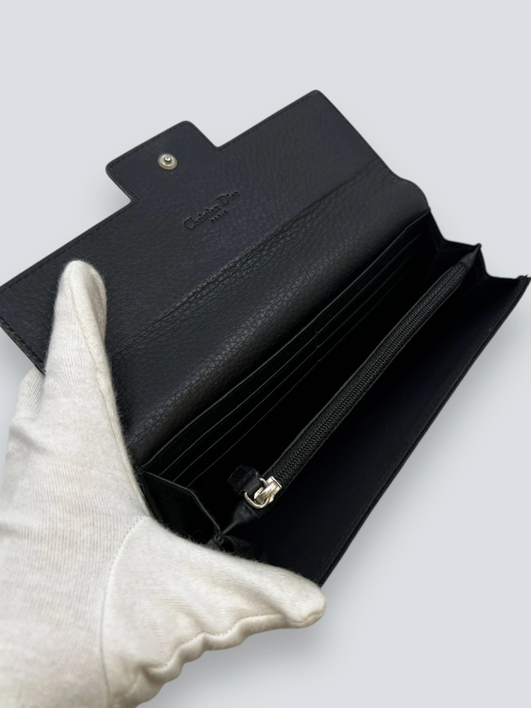 Christian Dior Black Canvas Wallet