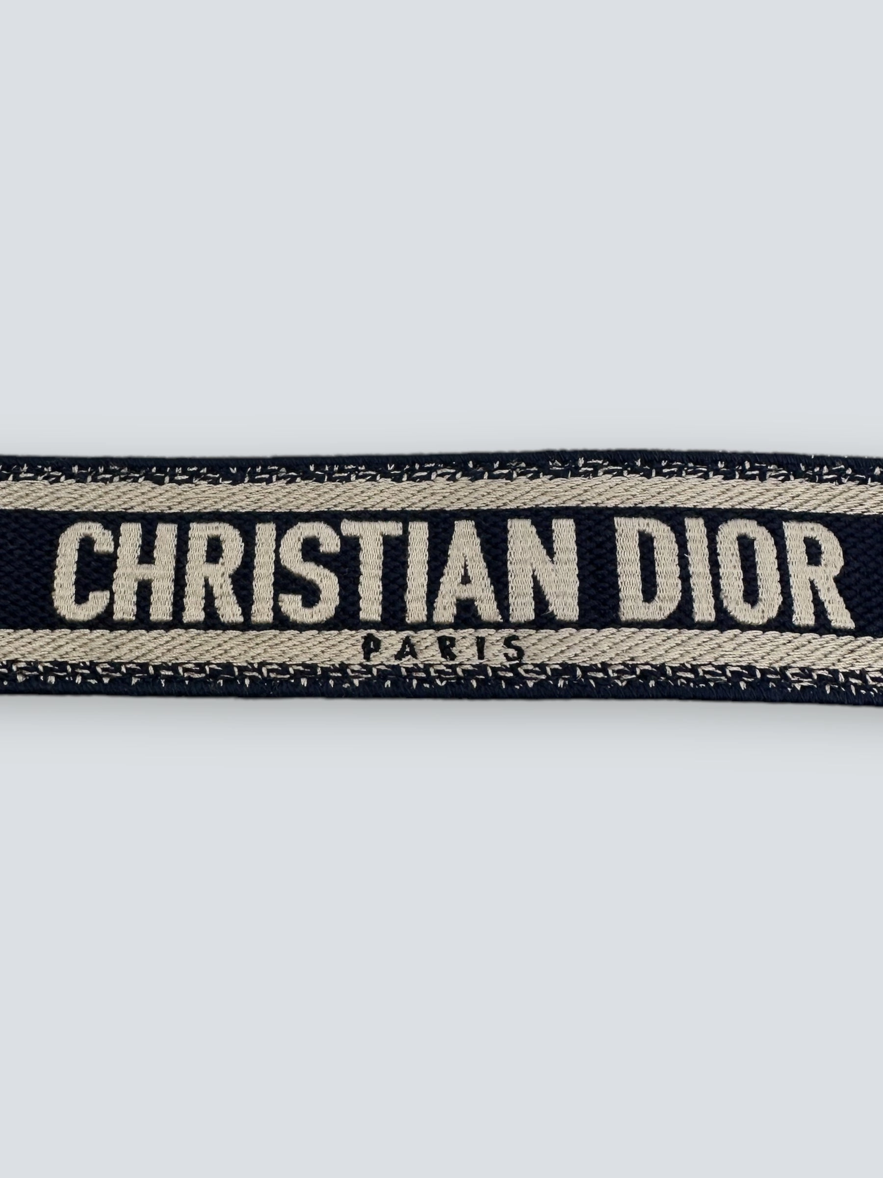 Christian Dior Navy Canvas Strap