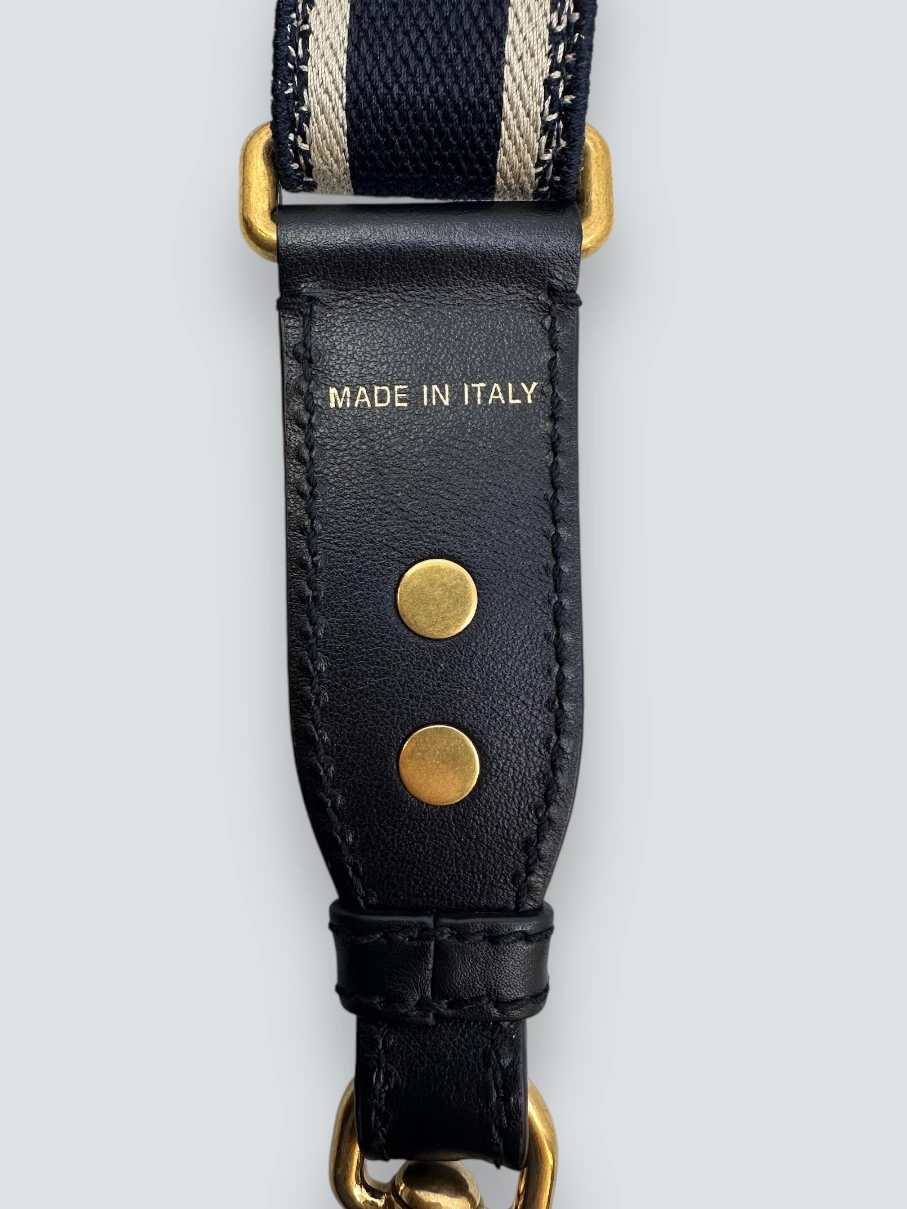 Christian Dior Navy Canvas Strap