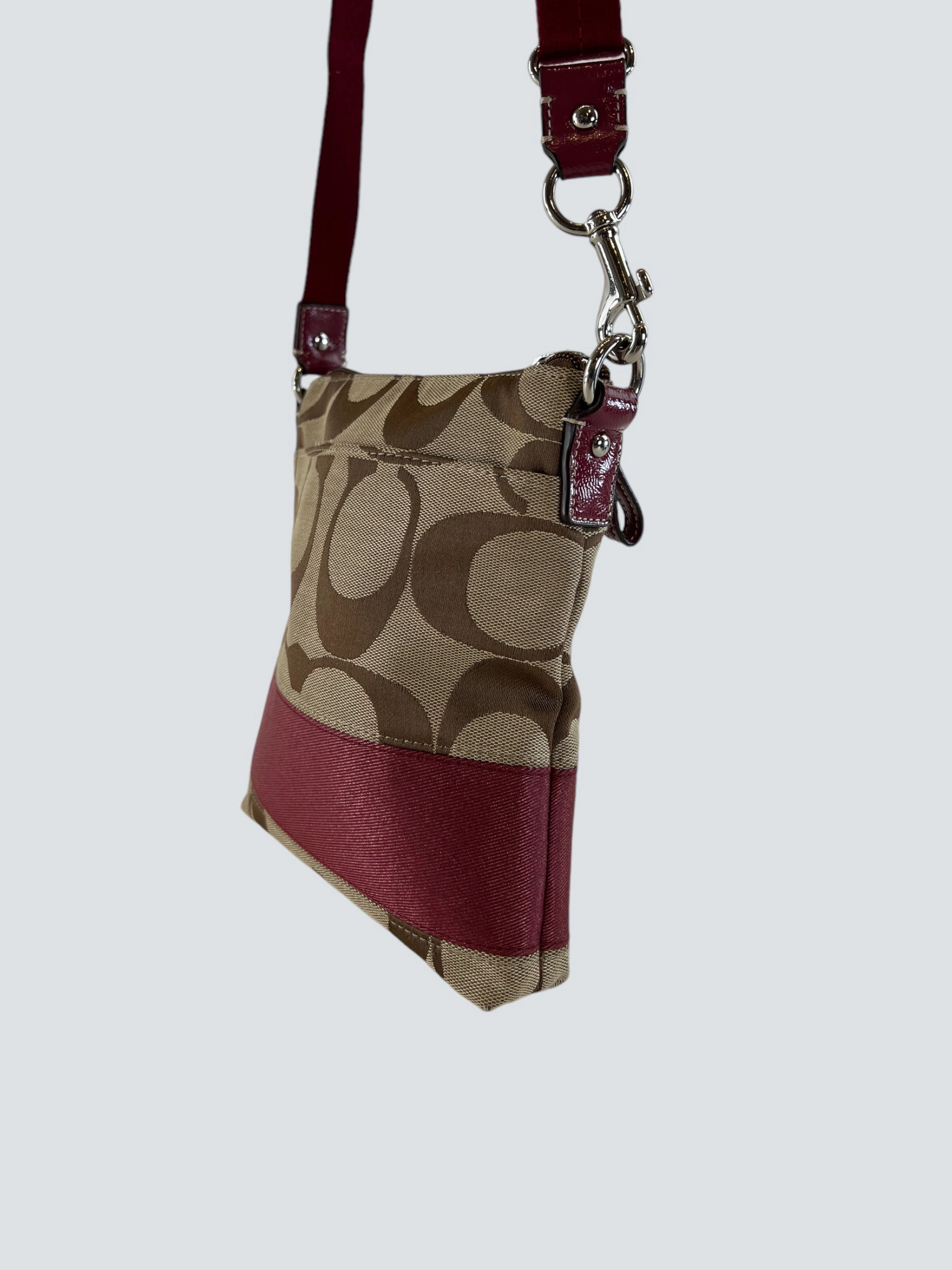 Coach Monogram Canvas Small Satchel