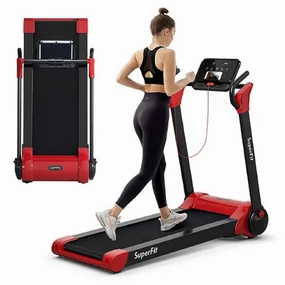 Costway SP37610RE Folding 2.25HP Electric Treadmill, Red