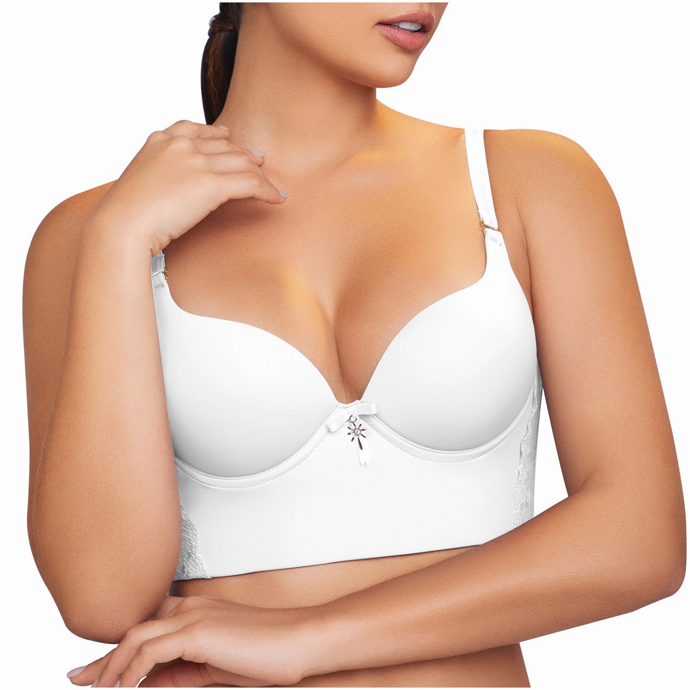 Daily Use Bra Breathable full cups, Flexible side bones &The straps are removable Sonryse C486