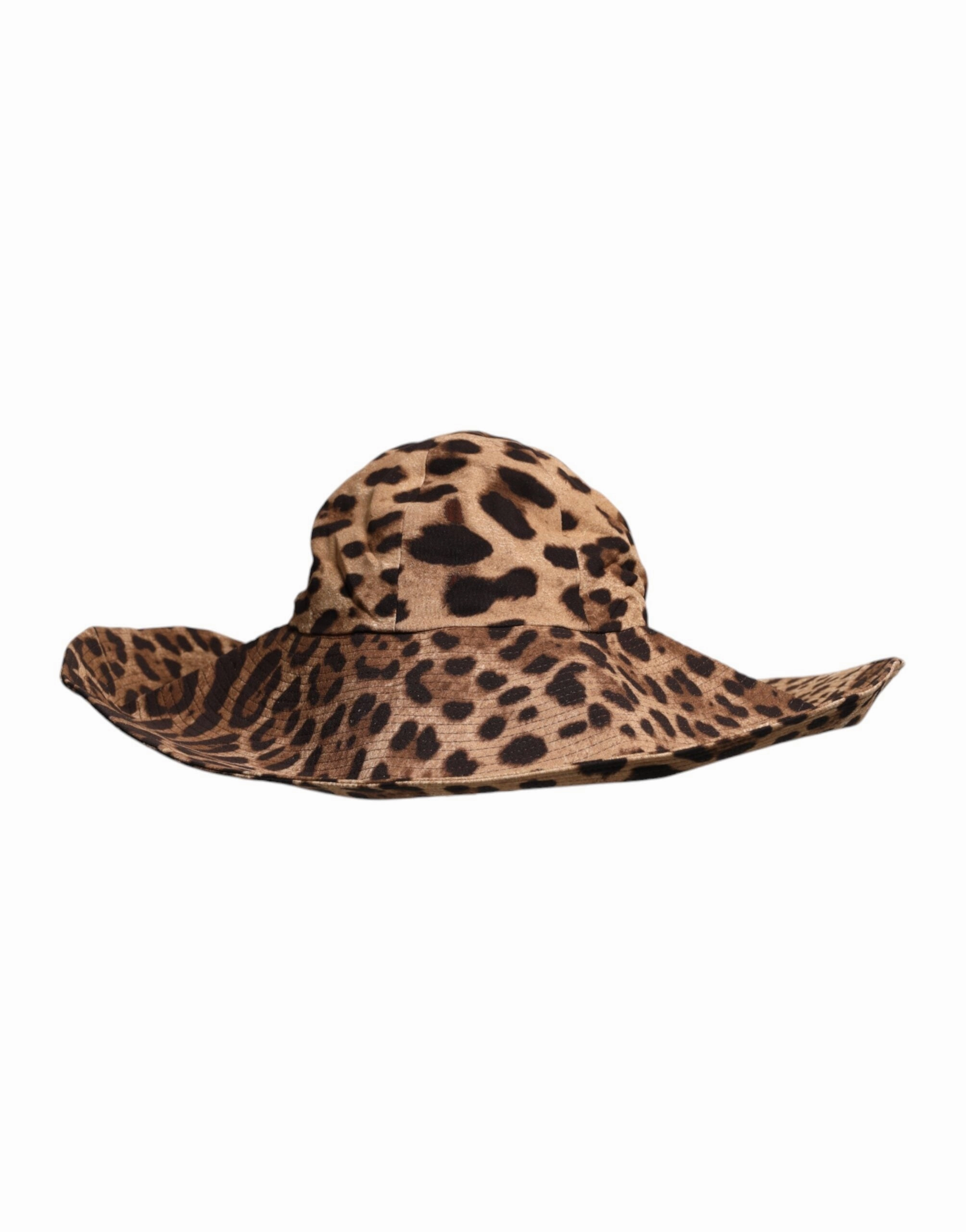 Dolce & Gabbana Leopard Viscose Women Bucket Women's Hat (Pre-Owned)
