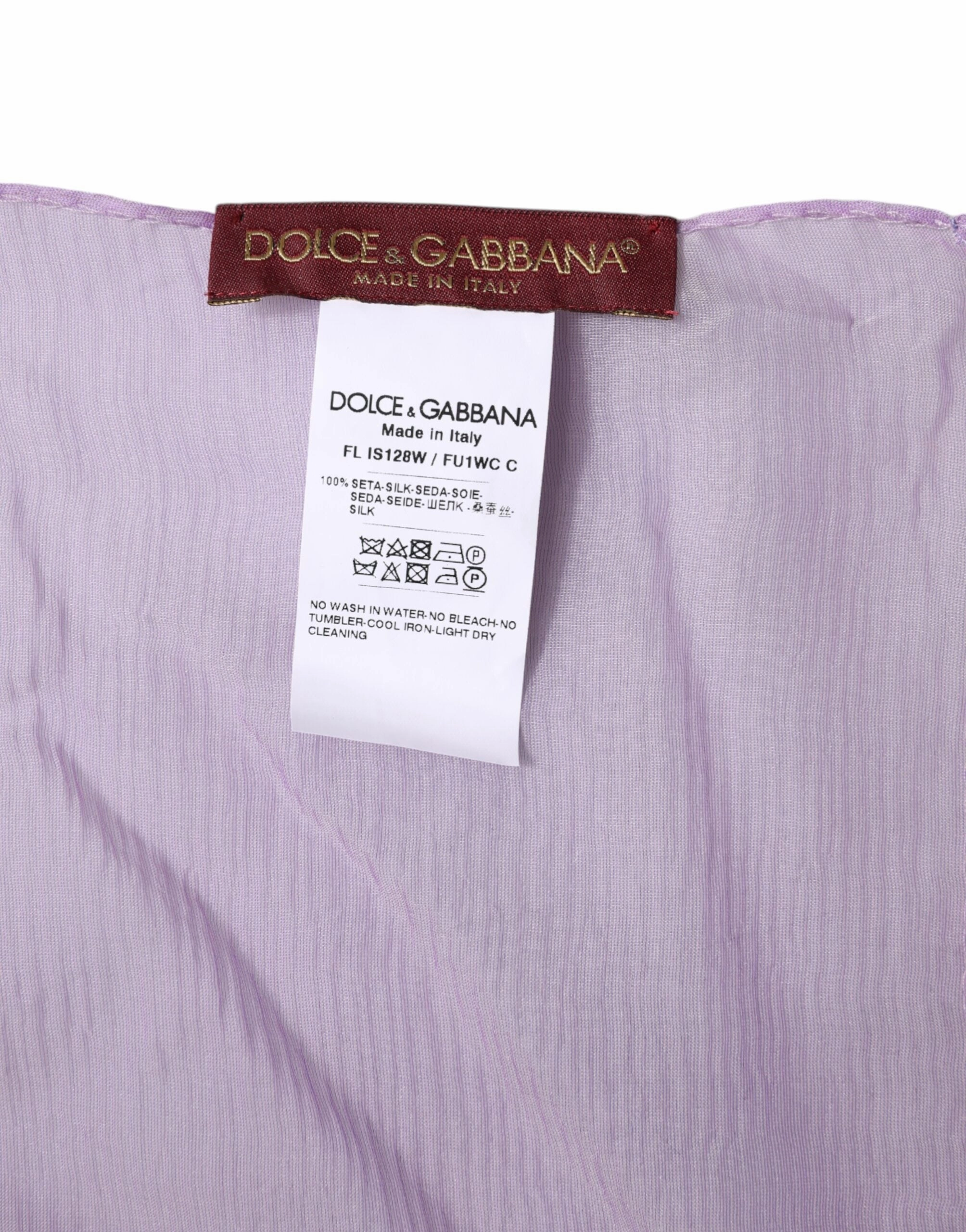 Dolce & Gabbana Silk Rectangle Wrap Shawl Women's Scarf (Pre-Owned)