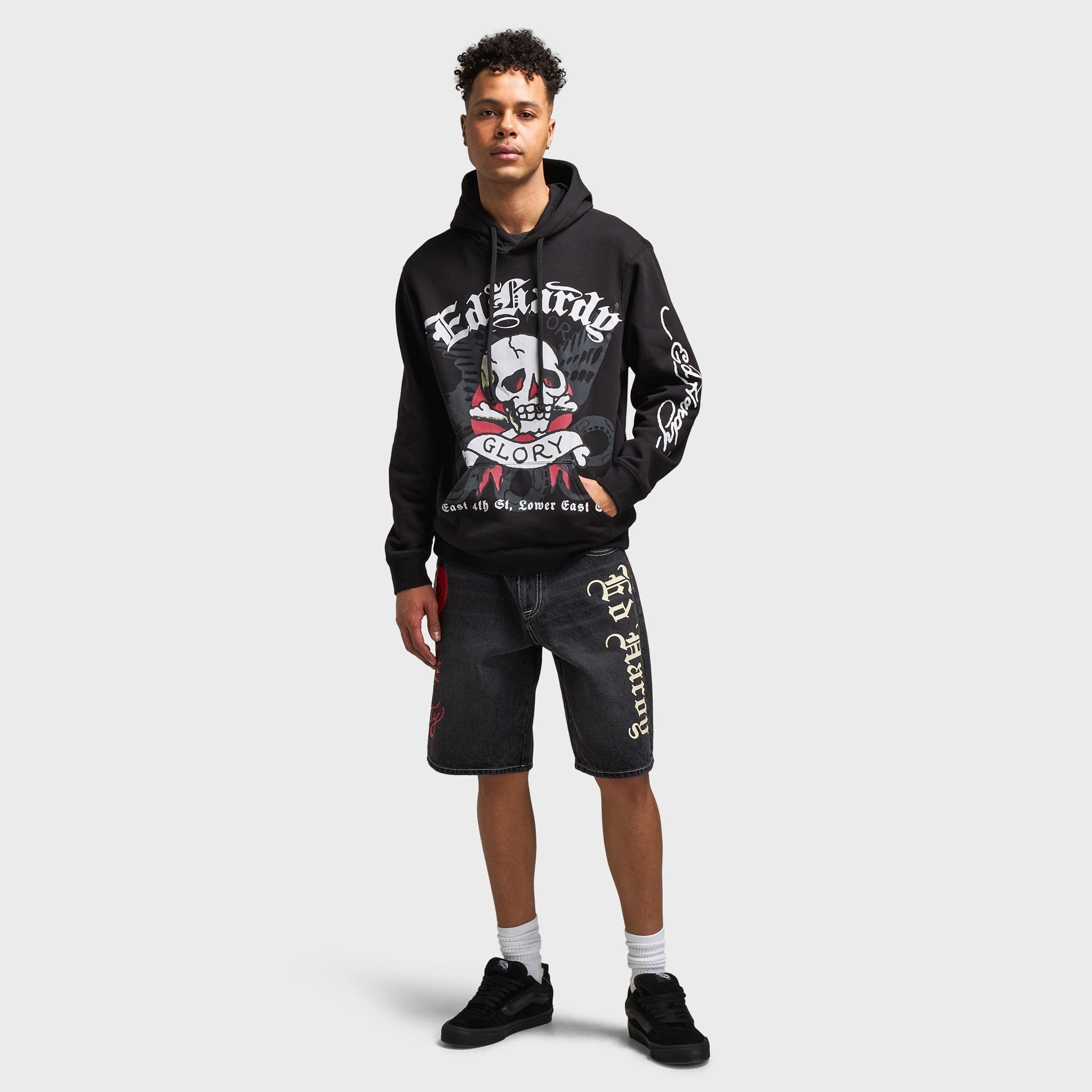 Ed Hardy Skull Pullover Hoodie / Black