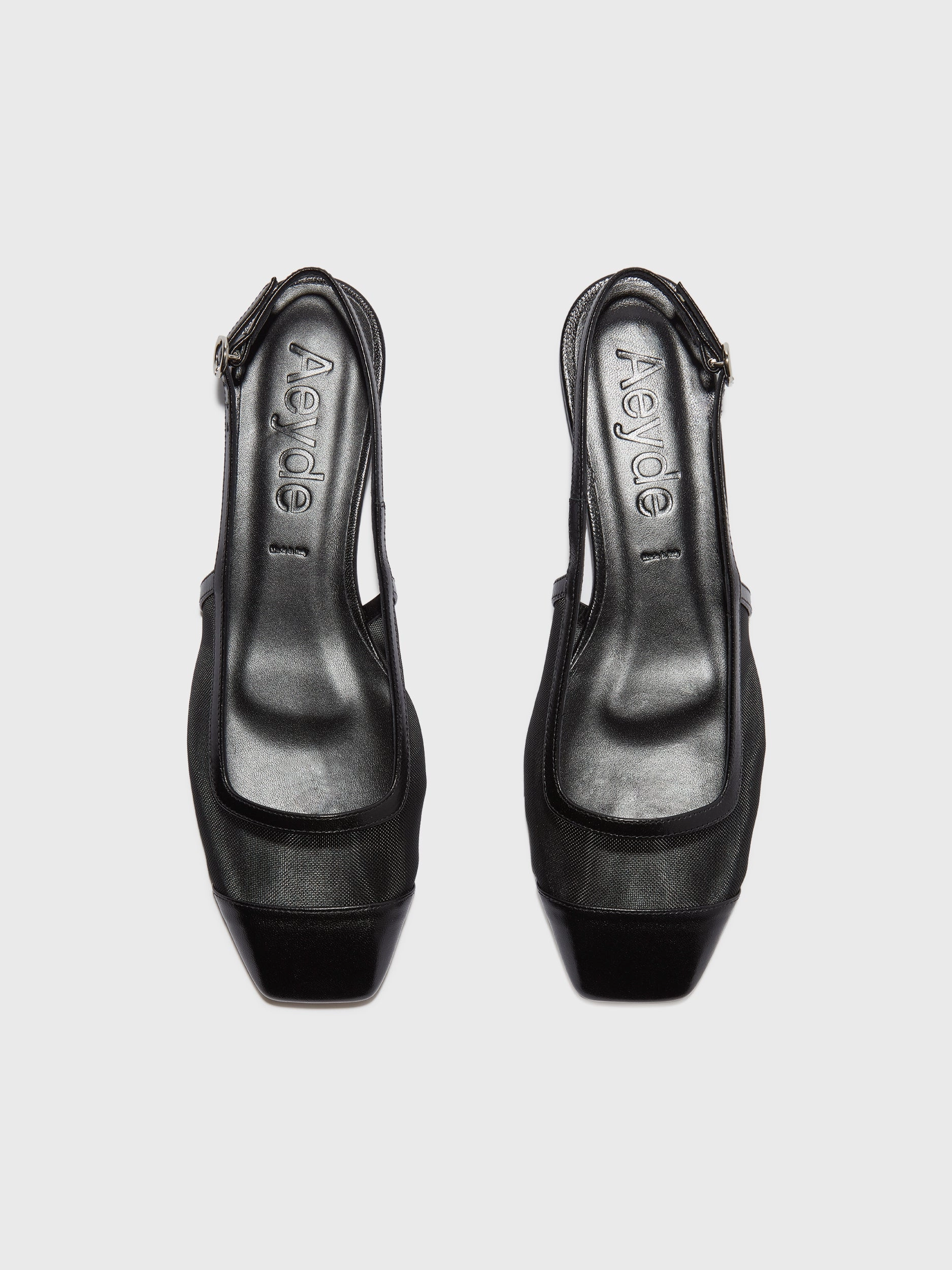 Geraldine Mesh Toe-Cap Slingbacks