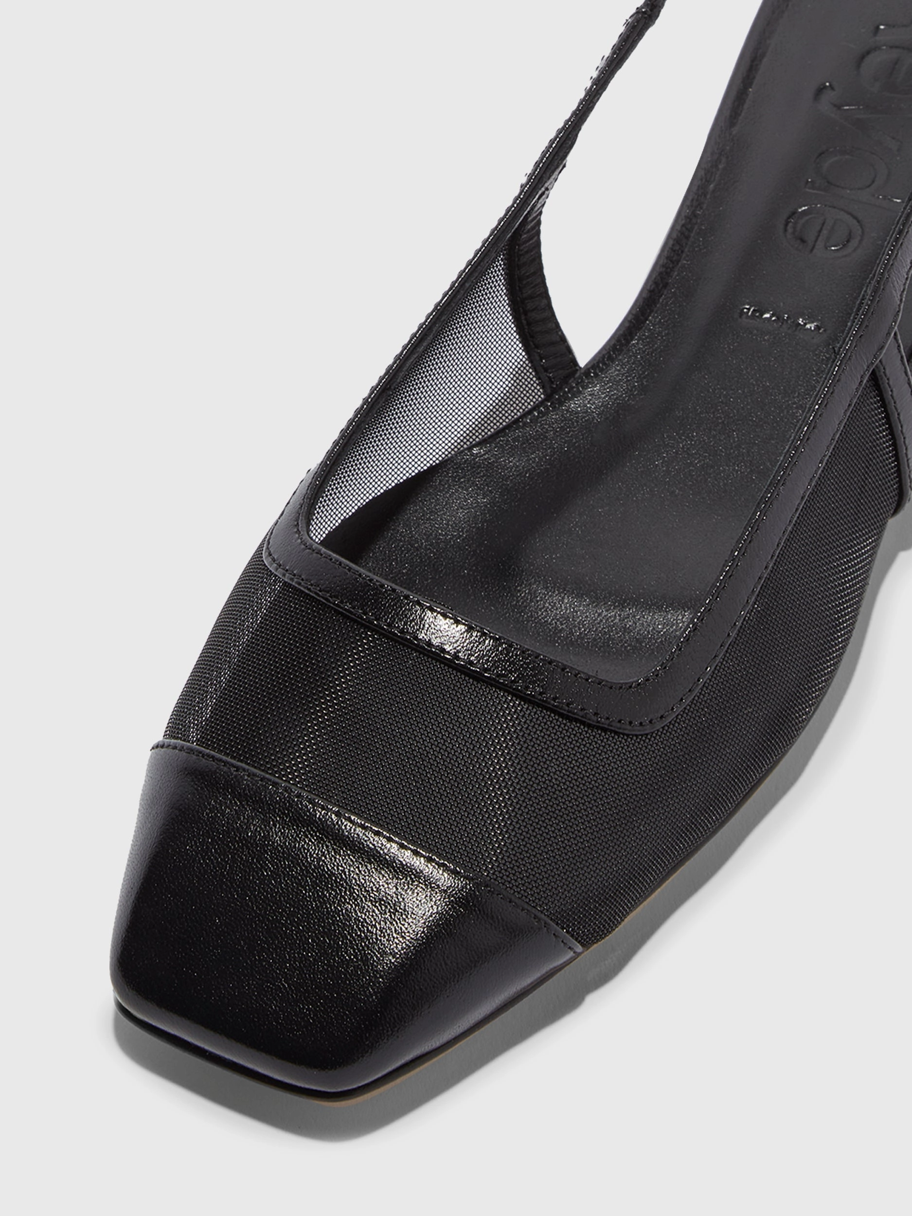 Geraldine Mesh Toe-Cap Slingbacks