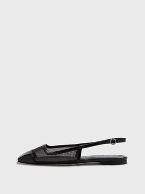 Geraldine Mesh Toe-Cap Slingbacks