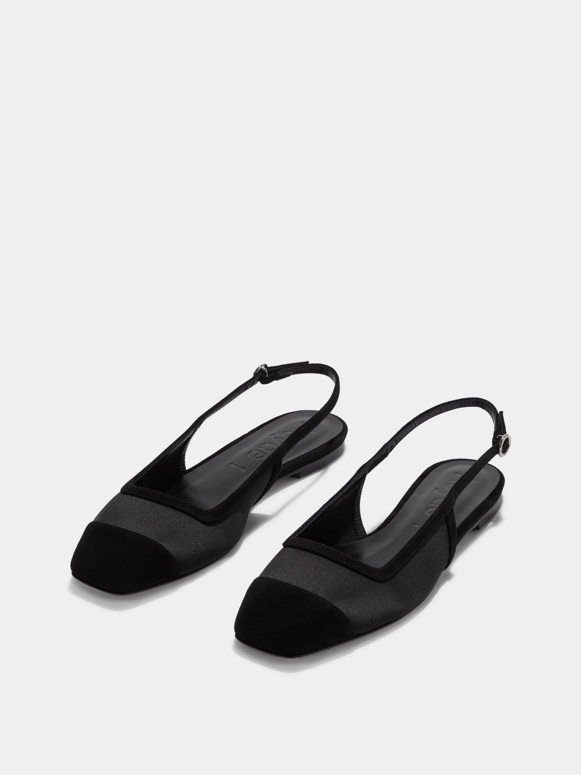 Geraldine Satin Toe-Cap Slingback