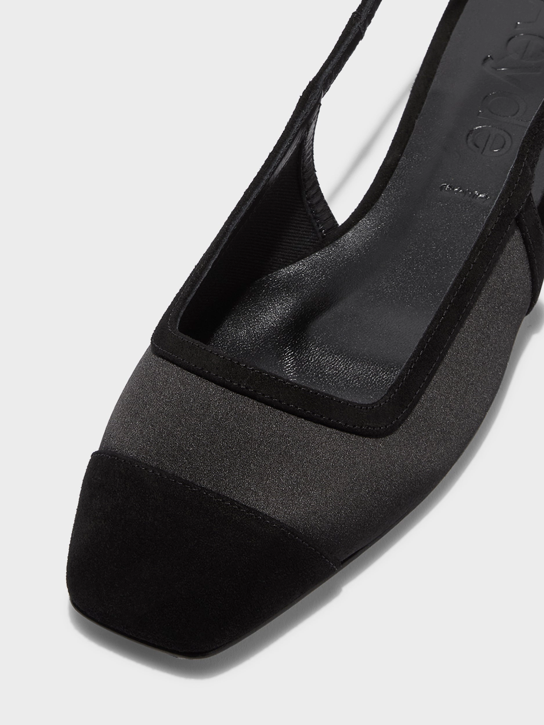 Geraldine Satin Toe-Cap Slingback