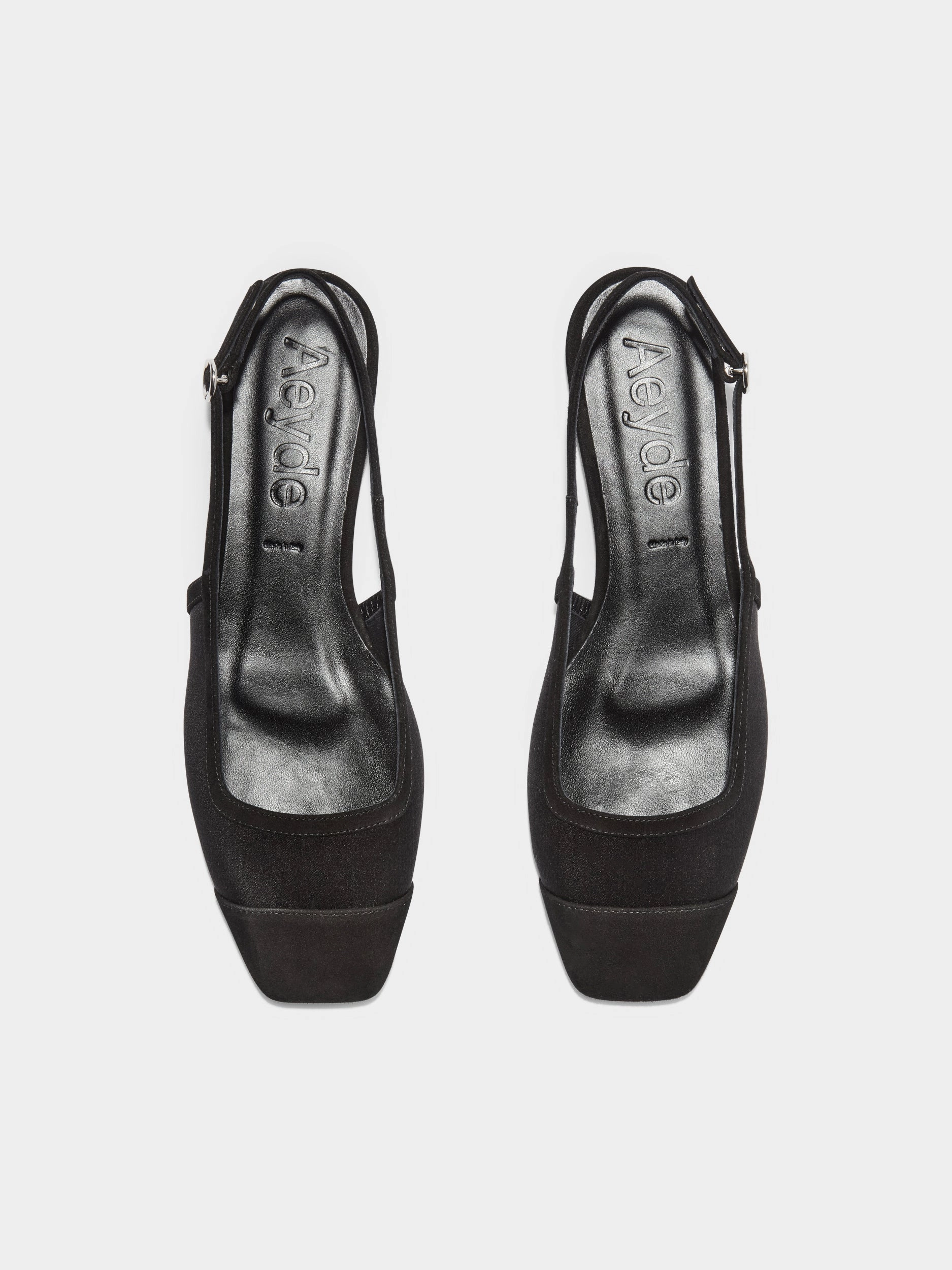 Geraldine Satin Toe-Cap Slingback